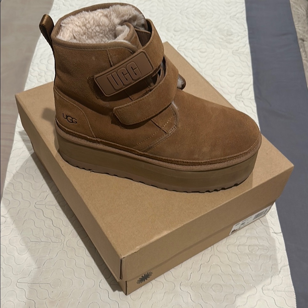 UGG Tan Platform Boots
